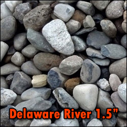 Delaware River Blend 1 1/2" Stone - Per Ton | Kirk Allen Landscape Supply NJ
